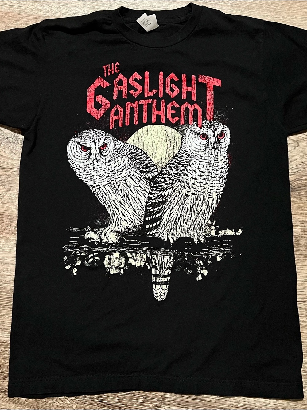 The Gaslight Anthem Black Short Sleeve Owl Graphic Tee